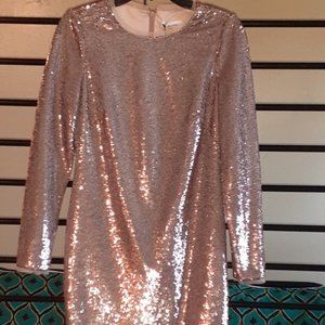rose gold sequins dress